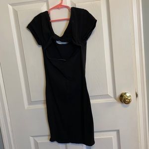 Black dress with bow back
